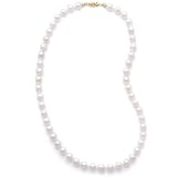 317jJZVR7zL. SL160  24 7.5 8mm Grade Aaa Cultured Akoya Pearl Necklace Individually Knotted With 14k Yellow Gold Clasp