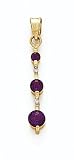 14K .02CT Dia Amethyst Pend - GH15816FEB