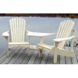 Outdoor Adirondack Angled Tete-A-Tete Kit - Cedar by The Bear Chair