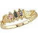 Beautiful! Yellow-gold Black Hills Gold Mothers/Family Rings 2-6 4x2MM Birthstones