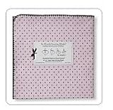 Swaddle Designs Ultimate Receiving Blanket-Pastel Pink with Brown Polka Dots