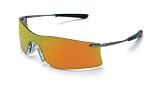 MCR Safety CT411R Rubicon Safety Glasses, Metal Temples, Fire Mirror Lens, Resilient Spring Hinge Temples
