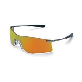 Crews CT411R Rubicon Safety Glasses, Metal Temples, Fire Mirror Lens, Resilient Spring Hinge Temples