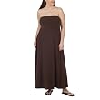 Plus Knit Maxi Dress - Warm Fudge