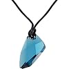 Handcrafted Genuine Indicolite GALACTIC Leather Necklace MADE WITH SWAROVSKI ELEMENTS