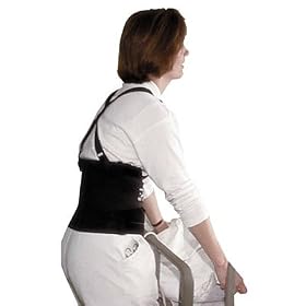 Impact 7379S Deluxe Back Support- 7&amp;quot; Back Panel- Single Closure w/Suspenders- Small- Black