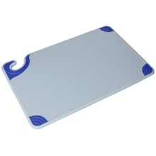 San Jamar CBG121812 Saf-T-Grip Co-Polymer Standard Size Cutting Board, 18" Length x 12" Width x 1/2" Thick, Blue