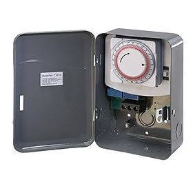 Westek TM101 125 Volt SPST 40 AMP Hardwire Indoor Heavy Duty Mechanical Timer Switch, Gray