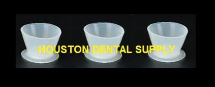 Flexible Silicone Dappen Dish Bowls Cups Clear SET OF 3 Small 8 cc US SELLER