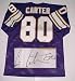 Cris Carter Minnesota Vikings NFL Autographed NFL Throwback Jersey