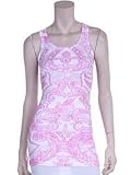 Pink and White Floral Garden Casual / Yoga Tank Top