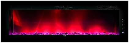 LED Electric Fireplace Wall Mountable 60" x 24" Steel Frame - Remote Control Heat, Flame Size and Multiple Color Settings for Flame and Bed Media- 120v Model SCW-002-cf