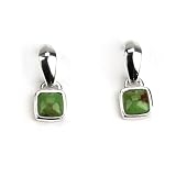 Barse Sterling Silver Lime Turquoise Half Hoop Earrrings
