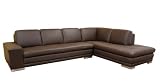 Sectional sofa with Right Chaise - Dark Brown Leather