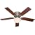 Hunter 20801 Low Profile lll Plus 52-Inch 5-Light Ceiling Fan with Cherry/Walnut Blades, Antique Pewter