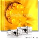 2 SUPER AMBER 6 LED LIGHT BULBS 194 168 158 s