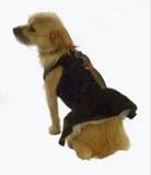 Pet Supplies : Black Velour Dog Party Holiday Dress Size Small