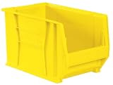 Akro-Mils 30282 20-Inch D by 12-Inch W by 12-Inch H Super Size Plastic Stacking Storage AkroBin, Yellow, Case of 2