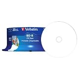 Verbatim BD-R SL LTH Blu-ray Rohlinge (6x Speed, 25GB, 25er Spindel) Wide Inkjet Printable