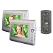 2 in 1 Video Intercom with Two Color 7 Monitors and Matching Electronic Lock