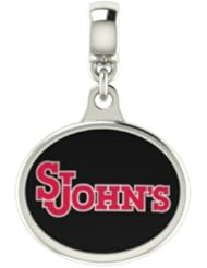 St. Johns University Red Storm Hawks Collegiate Drop Charm Fits Most European Style Bracelets Including Chamilia, Zable, Troll and More. High Quality Bead in Stock for Fast Shipping.