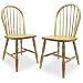 Kitchen & Housewares : Windsor Chair, Natutal, Cuved Leg,Set of 2 (Natural) (36.13