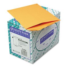 Quality Park 41465 Quality Park Catalog Envelopes, Heavyweight/Gummed, 9x12, 28lb, Kraft, 250/Box
