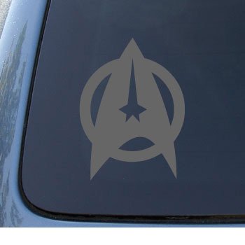  STAR TREK TNG - Starfleet - Car, Truck, Notebook, Vinyl Decal Sticker #1107 | Vinyl Color: Silver