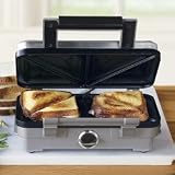 317kgfQrq7L. SL160  Cuisinart GR SM Overstuffed Sandwich Maker, Brushed Stainless Steel