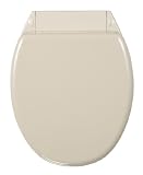 WENKO 228099100 WC-Sitz Diamant - patentierte R&uuml;ckbrett-Schnellbefestigung, antibakteriell, MDF, beige