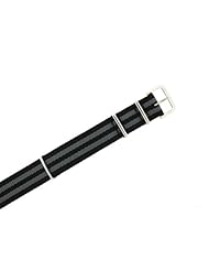 Watch Band Nylon One Piece NATO Military Sport Stripe Stainless Buckle 20 millimeter