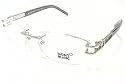 MONT BLANC MB-256/V Eyeglasses 256V Black/Silver 018 Frames