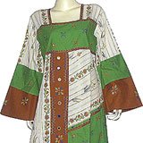 Evening Dresses for Women - Caftans Cotton Evening Gown Multicolored Size M(kftn744)