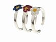 Sterling Silver Flower Toe Ring Set (3 Rings)
