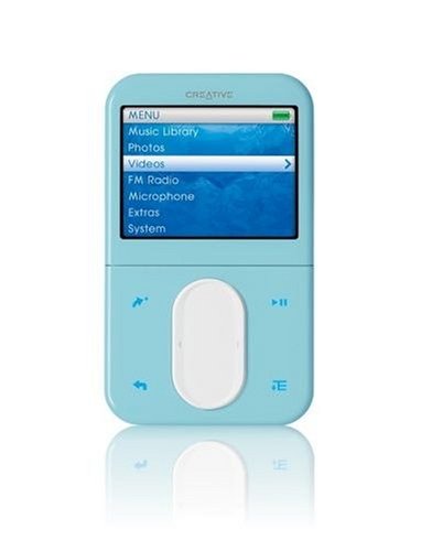 Childrens Toyshop  Third Party New : Creative ZEN Vision:M 30GB MP3 / Video Player - Light Blue