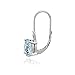 Sterling Silver Blue Topaz Oval Leverback Earrings