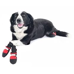 Muttluks Red Fleece Lined Dog Boots, XX-Small