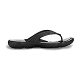 crocs Men's Prepair II Thong Sandal,Black/Silver,10 M US