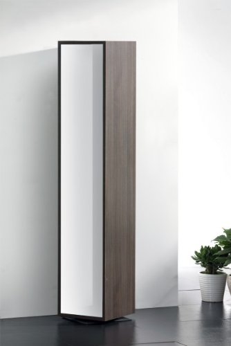 Badmöbel Spiegelschrank Drehschrank L1700R Walnuss mit Wäschekorb