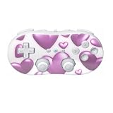 Hearts Design Nintendo Wii Classic Controller Protector Skin Decal Sticker