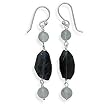 Sterling Silver Iolite and Rainbow Moonstone Earrings