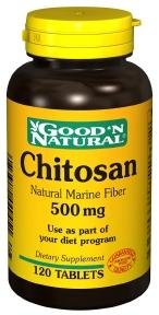 Chitosan 500mg - Natural Marine fiber, 120 tabs,(Good'n Natural)