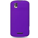 Silicone Skin Rubber PURPLE Soft Cover Case for MOTOROLA XT610 DROID PRO A9 ....