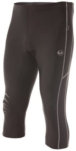 Ultrasport Herren Laufhose 3/4 lang, black palomagrey, M, 10157