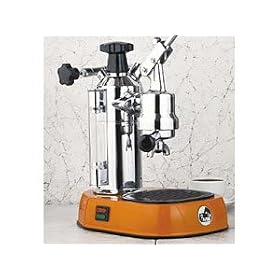 La Pavoni Europicolla EO-8 Espresso Machine with Orange Base