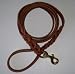 Leather Dog Leash~Double Braided~6 Ft. X 3/4 In. ~ Brown/Brass,-1