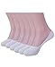 ADFOLF Women's 6 Pair Low-Cut No Show Cotton Socks Hidden Loafer Liner Anti Slip