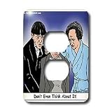 Rich Diesslins Funny General Cartoons - Three Stooges Don t Even Think About It - Light Switch Covers - 2 plug outlet cover