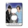 Rich Diesslins Funny General Cartoons - Three Stooges Don t Even Think About It - Light Switch Covers - 2 plug outlet cover