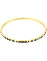 Freida Rothman Belargo Jewelry "CLASSICS" Two Tone Classic Pave Stacking Bangle Bracelet